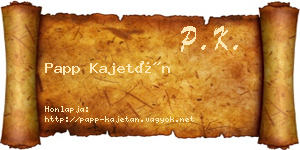 Papp Kajetán névjegykártya